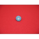 Bouton pistil turquoise blanc 12mm