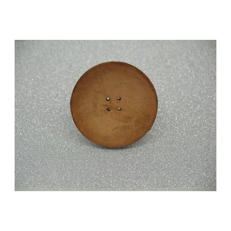 Bouton cuir naturel satiné 43mm