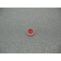 Bouton lentille délavée rose 10mm