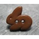 Bouton lapin marron 17mm 