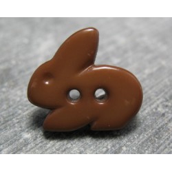 Bouton lapin marron 17 mm b70