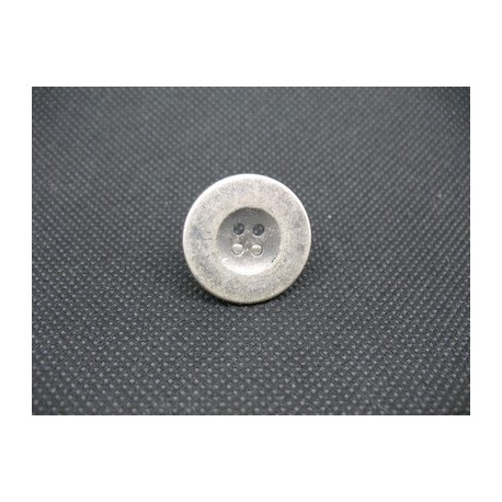 Bouton bretelle métal vieil argent 23mm