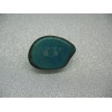 Bouton corozo forme écorce turquoise 36mm