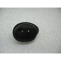 Bouton corozo forme écorce noir 36mm