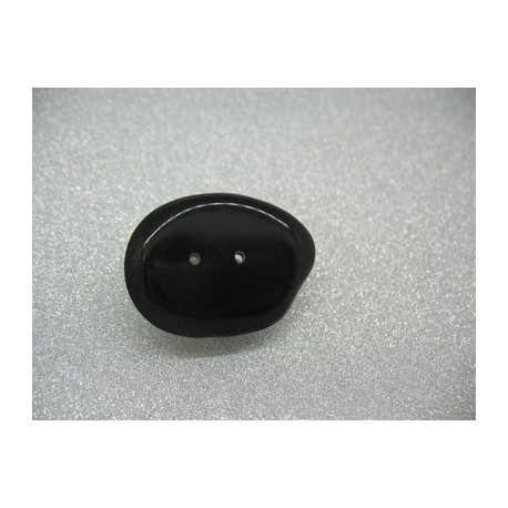 Bouton corozo forme écorce noir 36mm