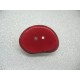 Bouton corozo forme écorce rouge 36mm