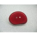Bouton corozo forme écorce rouge 36mm
