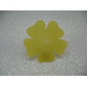 Bouton fleur 5 pétales semi translucide jaune 50mm