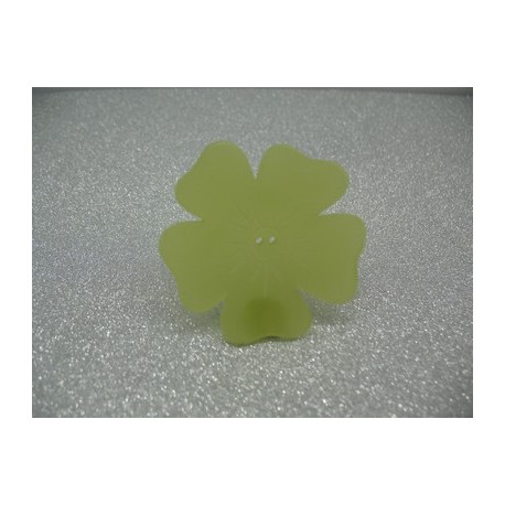 Bouton fleur 5 pétales semi transparente vert 50mm