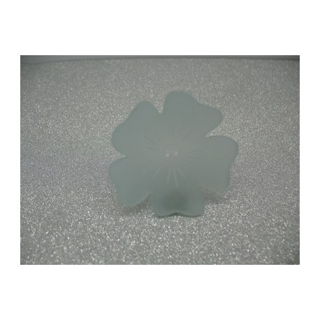 Bouton fleur 5 pétales semi transparente bleu 50mm