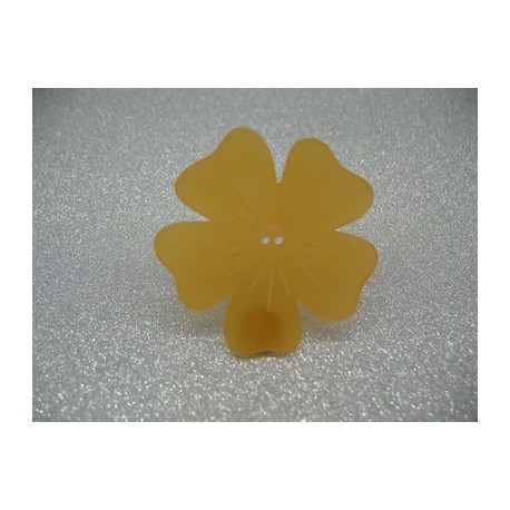 Bouton fleur 5 pétales semi translucide orange 50mm