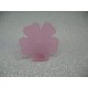 Bouton fleur 5 pétales semi transparente rose 50mm