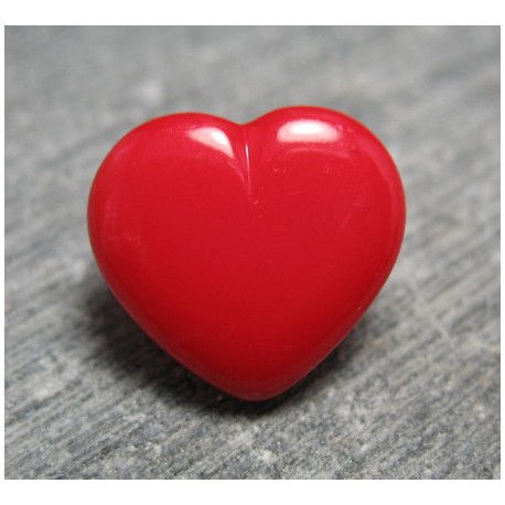 Bouton coeur rouge 13 mm b70