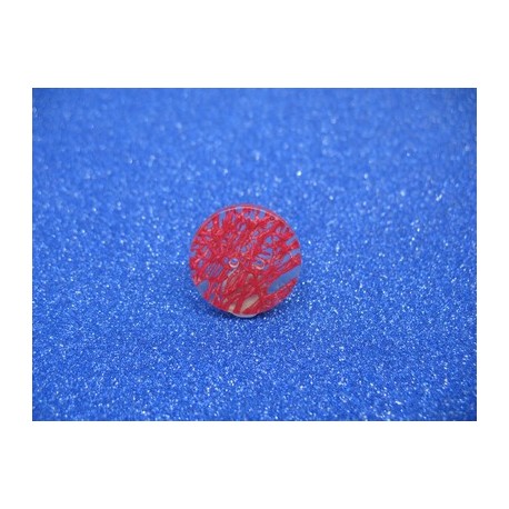 Bouton inclusion éponge rouge 18mm