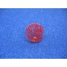 Bouton inclusion éponge rouge 23mm