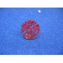 Bouton inclusion éponge rouge 26mm