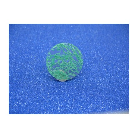 Bouton inclusion éponge vert émeraude 26mm