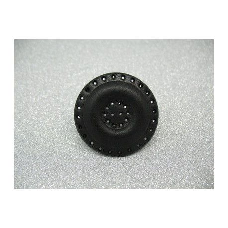 Bouton cuir noir 35mm