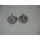 2 pendentifs inclusion dentelle 50mm