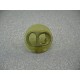 Bouton recyclage inclusion capsule translucide jaune or 28mm