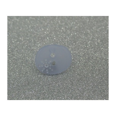 Bouton ovale soleil semi translucide lavande 15mm