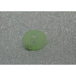 Bouton ovale soleil semi translucide vert d’eau 15mm