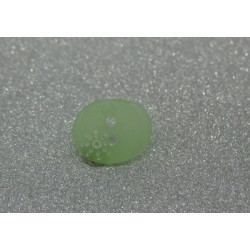 Bouton ovale soleil semi translucide vert d’eau 15mm