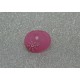 Bouton ovale soleil semi translucide fuschia 15mm