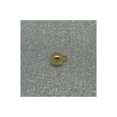 Bouton boule métal or 5mm