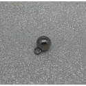 Bouton boule métal noir 8mm