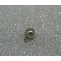 Bouton boule métal nickel 8mm
