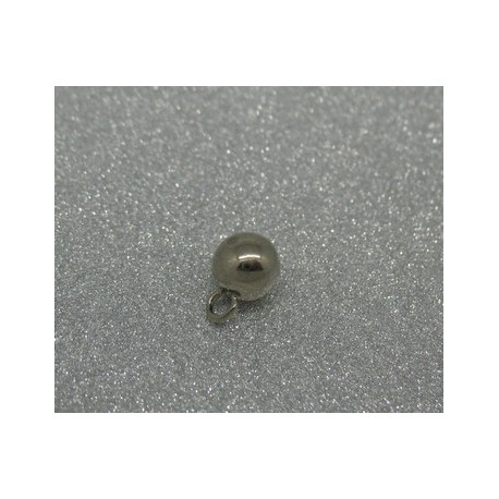 Bouton boule métal nickel 8mm