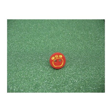 Bouton empreinte patte rouge 12mm