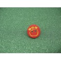 Bouton empreinte patte rouge 15mm