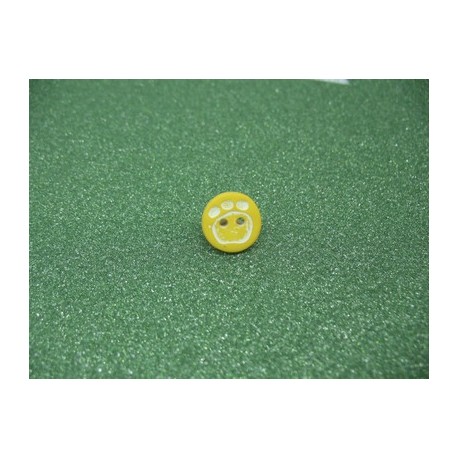 Bouton empreinte patte jaune 12mm