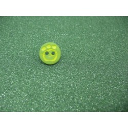 Bouton empreinte patte vert anis 12mm