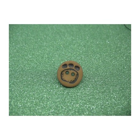 Bouton empreinte patte noisette 15mm