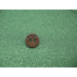 Bouton empreinte patte marron 12mm