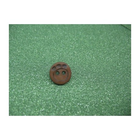 Bouton empreinte patte marron 12mm