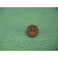 Bouton empreinte patte marron 15mm