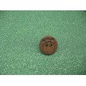 Bouton empreinte patte marron 15mm