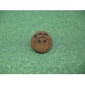 Bouton empreinte patte marron 18mm