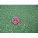 Bouton empreinte patte rose 12mm