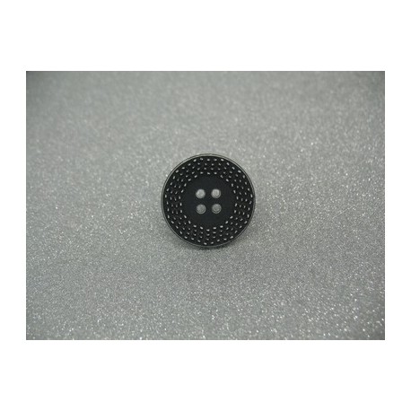 Bouton pointillé délavé anthracite 25mm