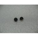 Bouton boule noir brillant 8.5mm