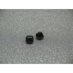 Bouton demi boule carré anthracite 10mm