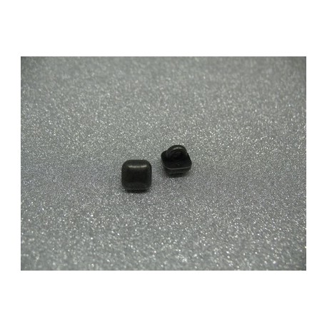 Bouton demi boule carré anthracite 10mm