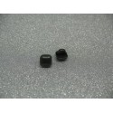 Bouton demi boule carré anthracite 10mm