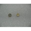 Bouton base métal or et strass cristal 8.5mm