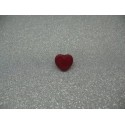 Bouton cœur carmin 12mm